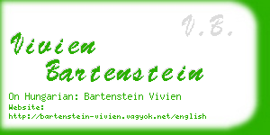vivien bartenstein business card